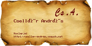 Csellár András névjegykártya