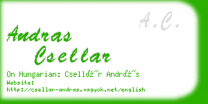 andras csellar business card